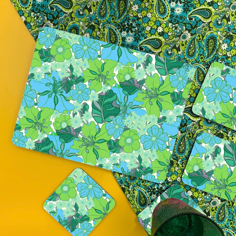Sweet Jane Floral Blues Placemats