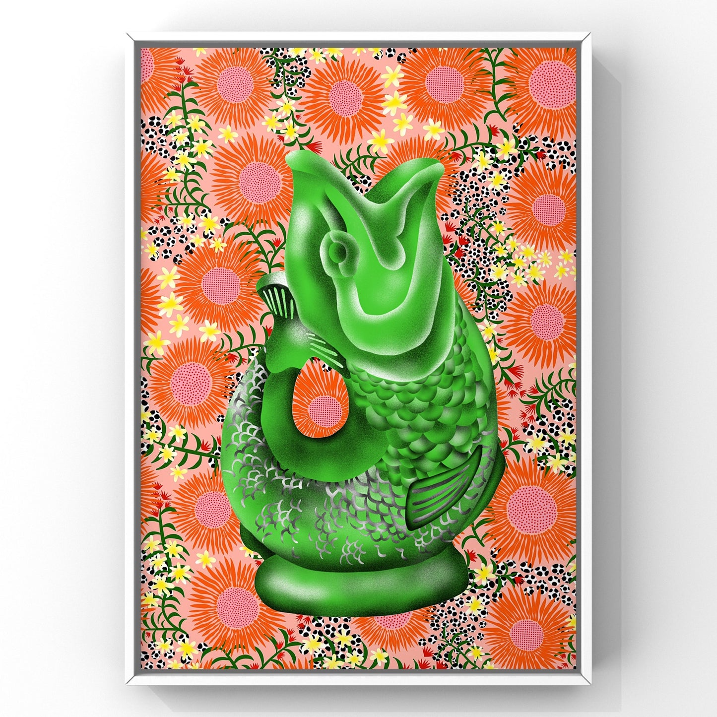 Green Glug Jug Fish Print
