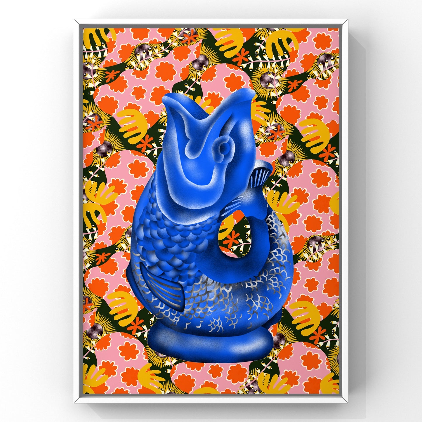 Blue Glug Jug Fish Print
