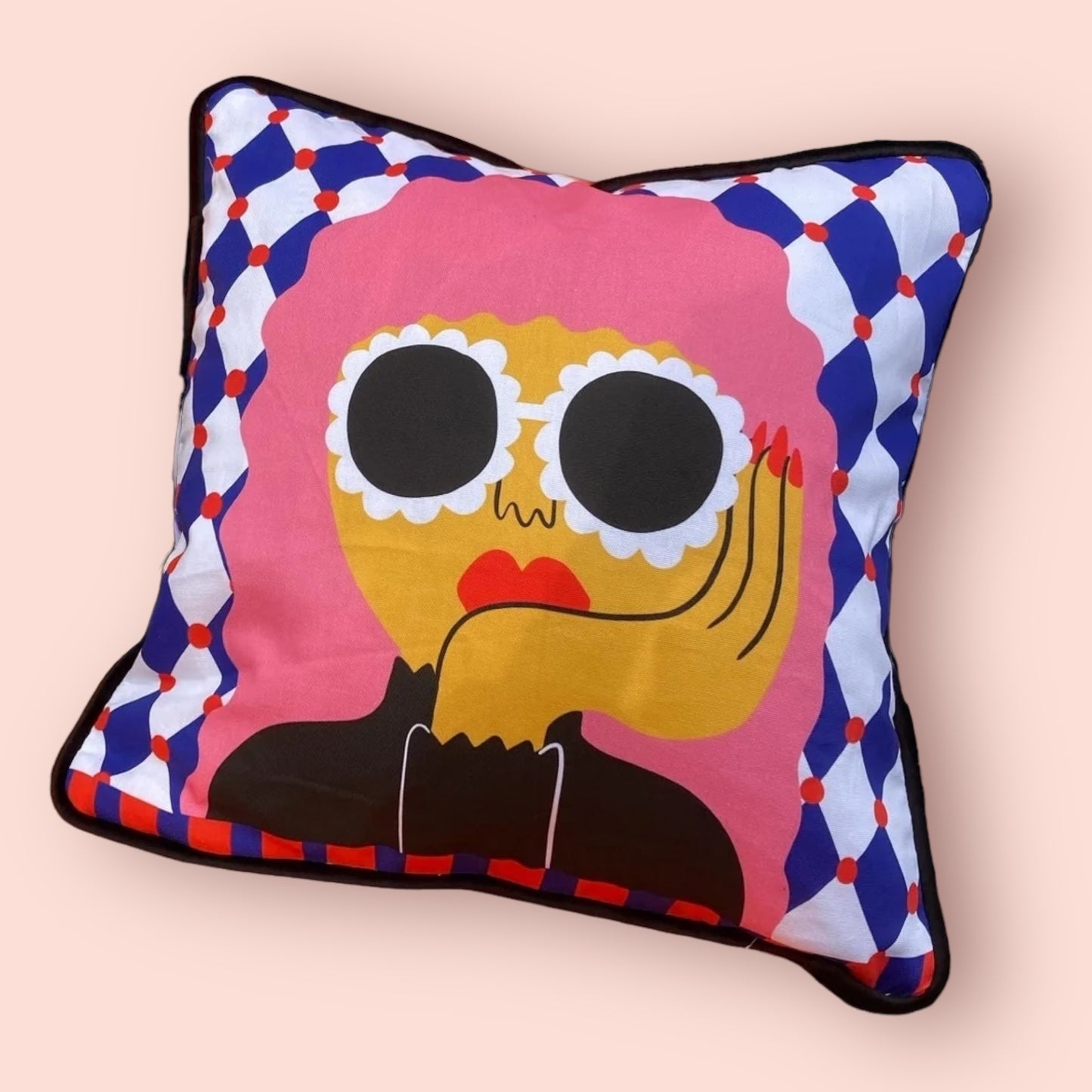 Bubblegum Lady Cushion Cover