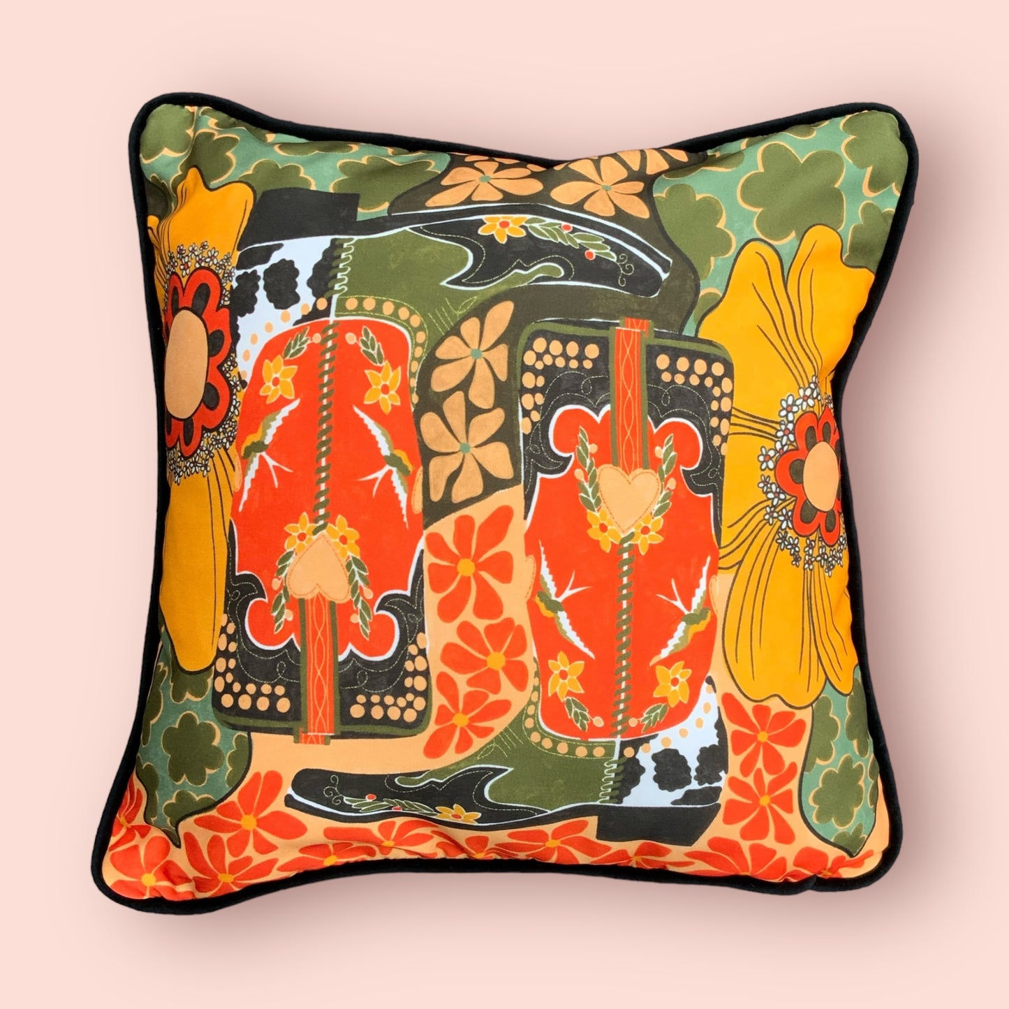 Cowboy Boots Cushion Cover