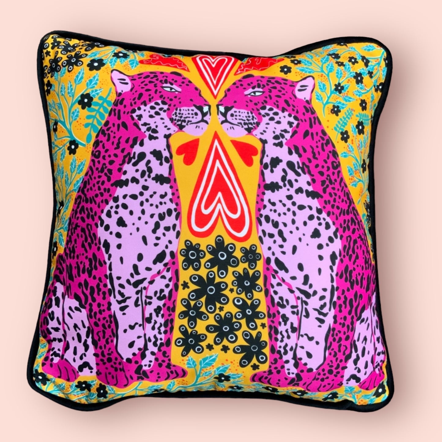 Pink Panthers Cushion Cover