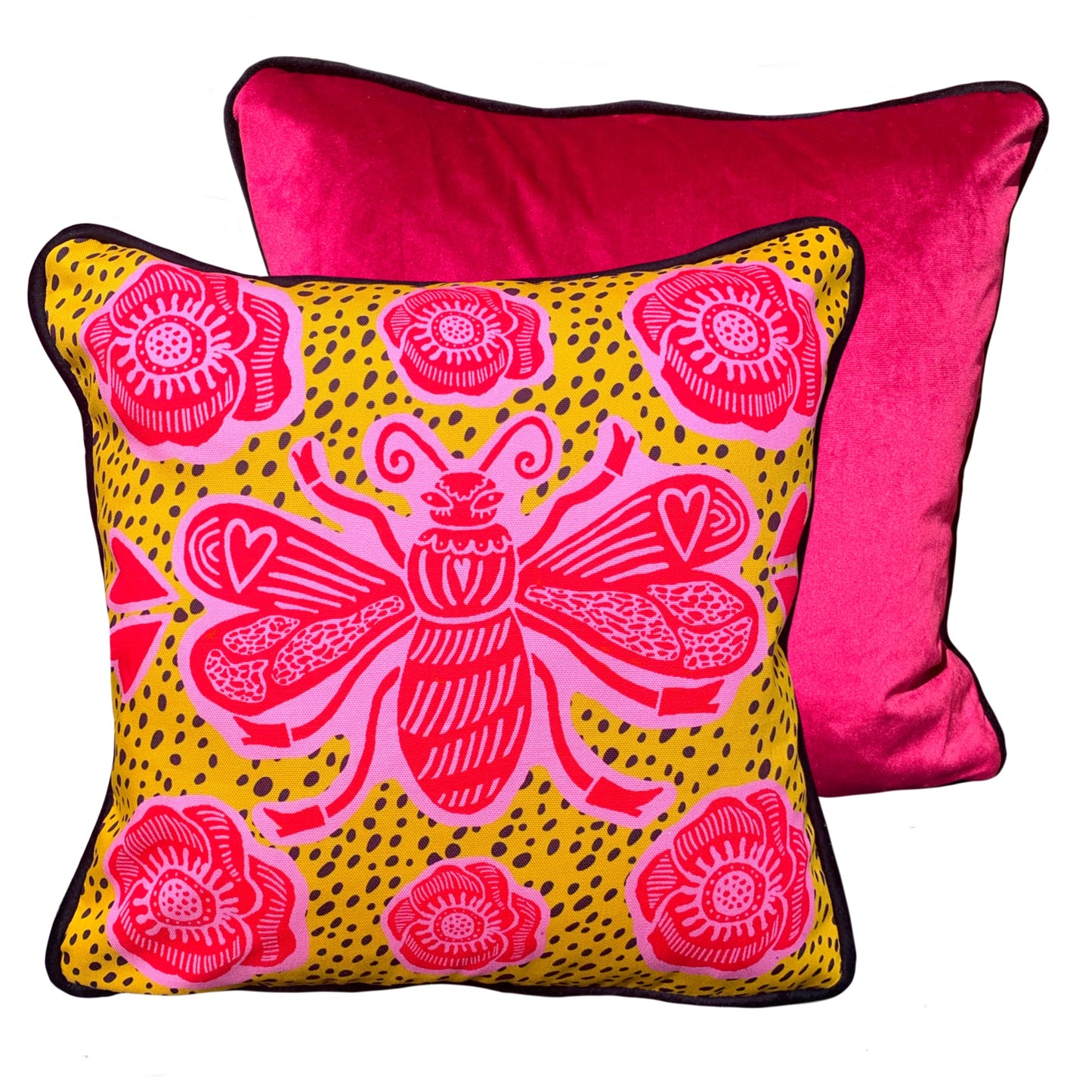 Bee Cushion - Yellow