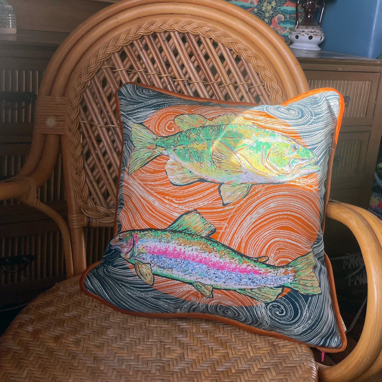 Sea Bass Cushion Cover