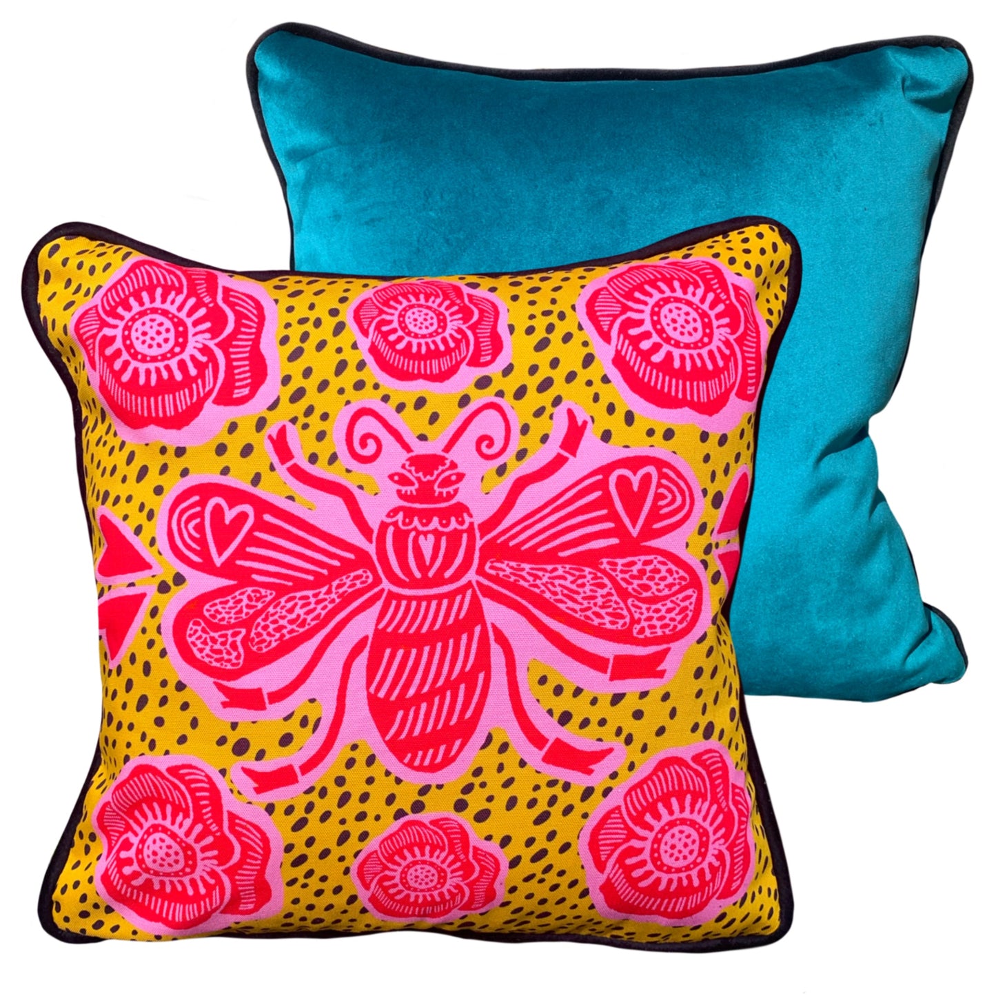 Bee Cushion - Yellow