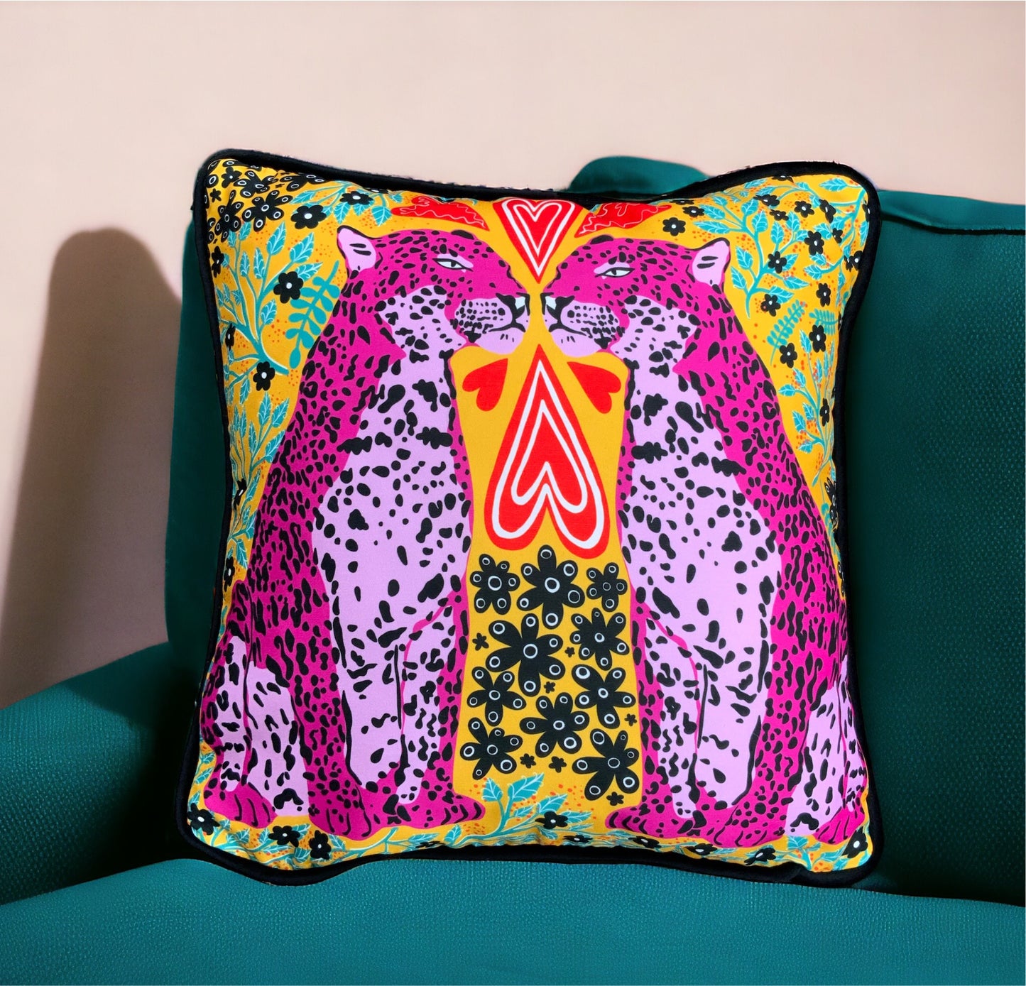 Pink Panthers Cushion Cover
