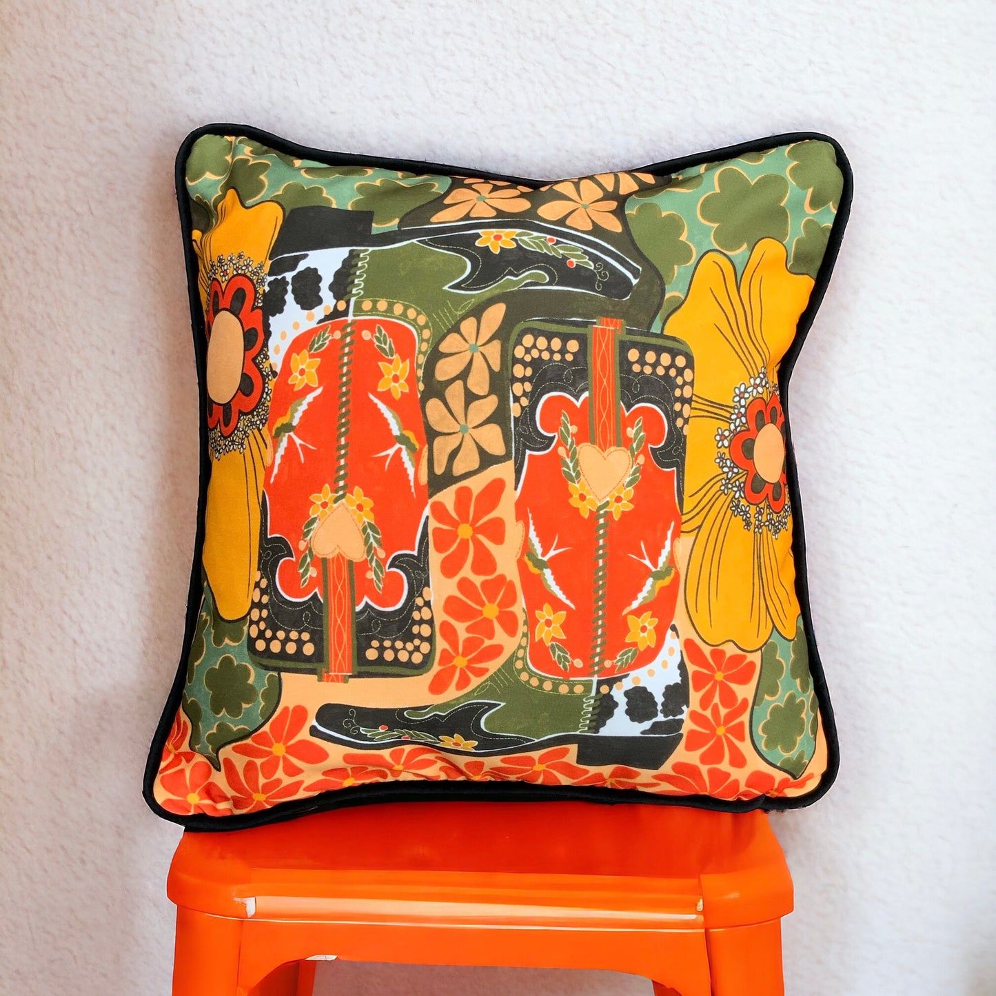Cowboy Boots Cushion Cover