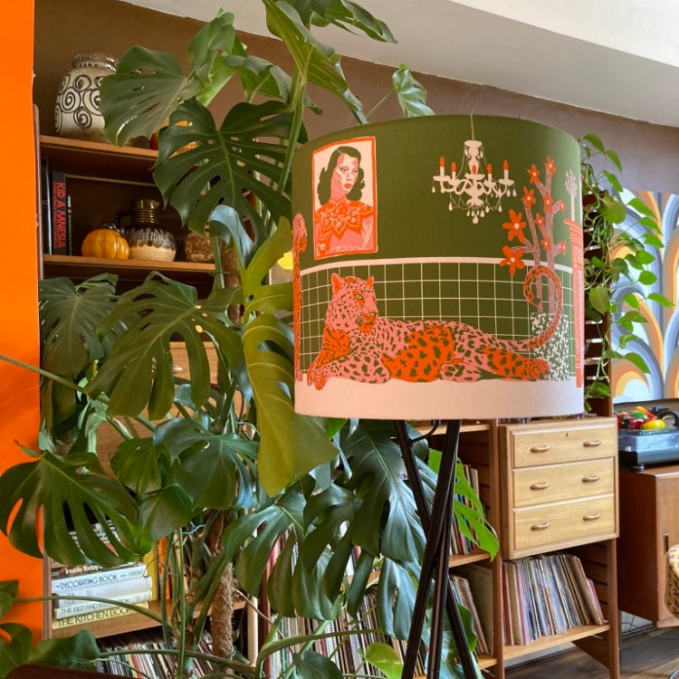 Leopards Chillin' large lampshade