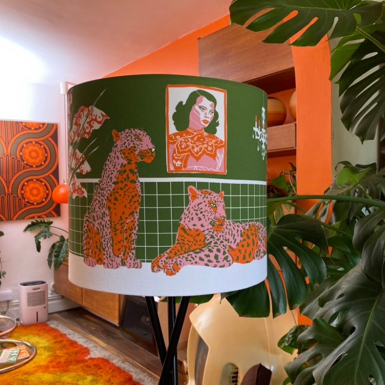 Leopards Chillin' large lampshade