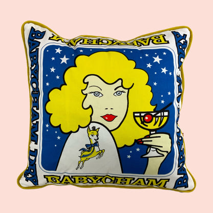 Babycham Cushion - Blonde Lady
