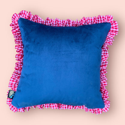 Pink Seahorse Ruffle Cushion