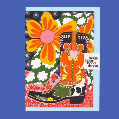Cowboy Boot Greeting Card