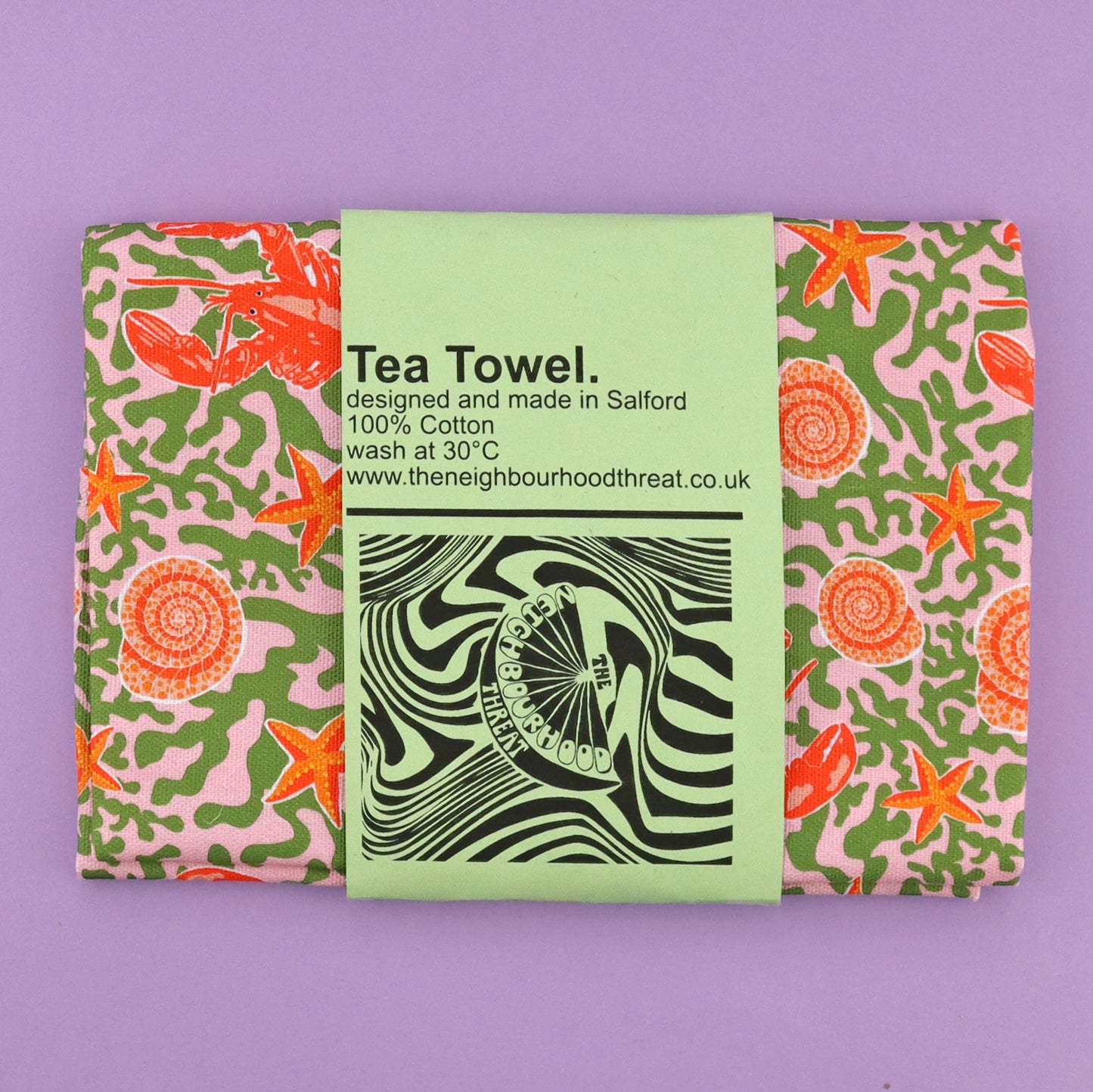 Lobster Print Tea Towel